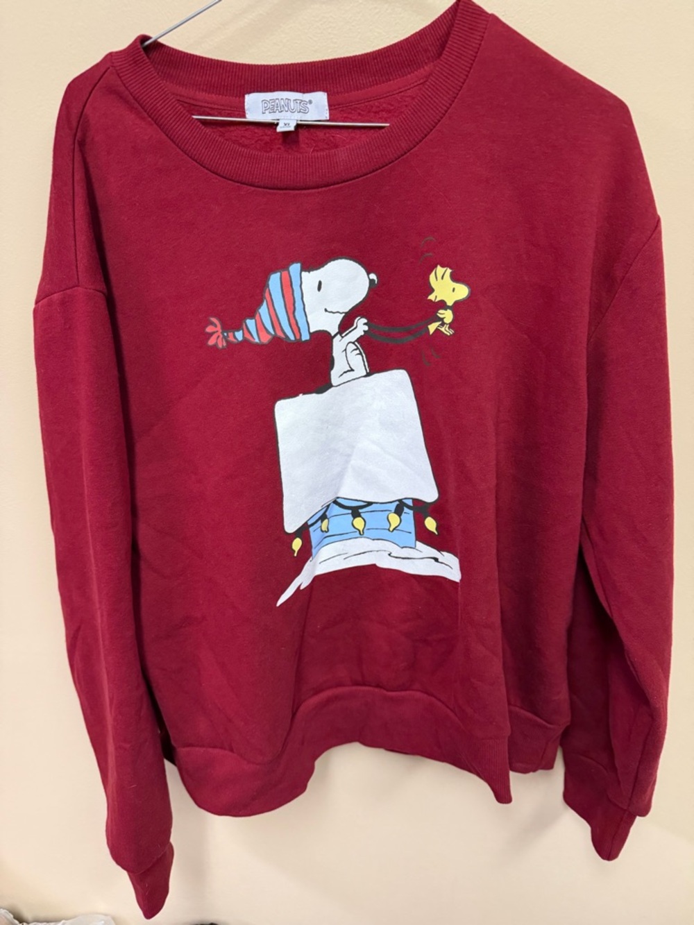 Peanuts Red Graphic Crewneck Sweatshirt size XL